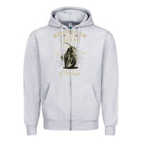 Heather Grey Vintage American Motorcycle Indian for Old Biker Gifts Zipper Hoodie - longCreatives