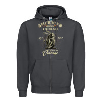 Smoke Vintage American Motorcycle Indian for Old Biker Gifts Zipper Hoodie - longCreatives