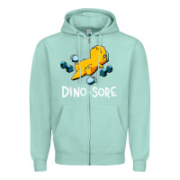 Dino Sore Funny Dinosaur Workout Gym Fitness Lifting Zipper Hoodie | Teevron