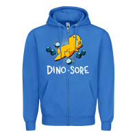 True Royal Dino Sore Funny Dinosaur Workout Gym Fitness Lifting Zipper Hoodie - longCreatives