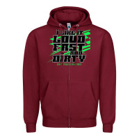 Burgundy Dirt Modified Racing Apparel Sprint Car Dirt Track Racing Zipper Hoodie - longCreatives