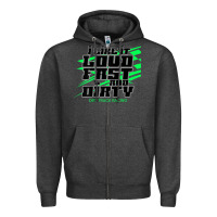 Charcoal Heather Dirt Modified Racing Apparel Sprint Car Dirt Track Racing Zipper Hoodie - longCreatives