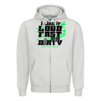 Dove Grey Dirt Modified Racing Apparel Sprint Car Dirt Track Racing Zipper Hoodie - longCreatives