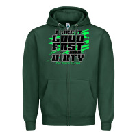 Sports Green Dirt Modified Racing Apparel Sprint Car Dirt Track Racing Zipper Hoodie - longCreatives