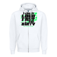 White Dirt Modified Racing Apparel Sprint Car Dirt Track Racing Zipper Hoodie - longCreatives