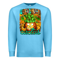 Ocean Blue go fall on a cactus Premium Sweatshirt - AdoDesignShop