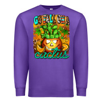 Purple go fall on a cactus Premium Sweatshirt - AdoDesignShop