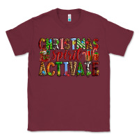 Burgundy Christmas Spirit Activate Classic Tee - RanaPortraitStore