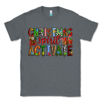 Charcoal Heather Christmas Spirit Activate Classic Tee - RanaPortraitStore