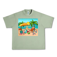 Oil Green summer Urban Heavy Tee - RanaPortraitStore