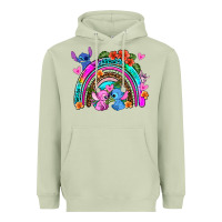 Matcha stitch and lilo rainbow Heavyweight Hoodie - AdoDesignShop