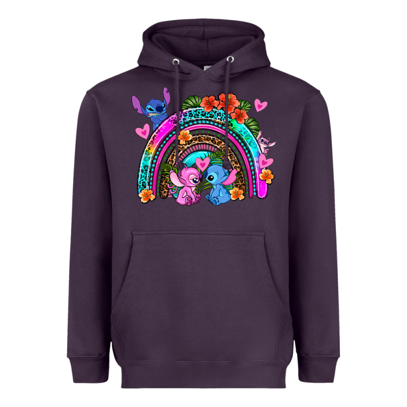 Stitch And Lilo Rainbow Heavyweight Hoodie by AdoDesignShop | Teevron