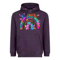 Plum stitch and lilo rainbow Heavyweight Hoodie - AdoDesignShop