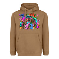 Toasted Coconut stitch and lilo rainbow Heavyweight Hoodie - AdoDesignShop