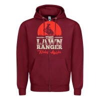 Burgundy the lawn ranger rides again shirt  cute lawn caretaker gift Zipper Hoodie - longCreatives