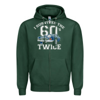 Sports Green I Survived The Sixties Twice Classic Birthday Zipper Hoodie - longCreatives