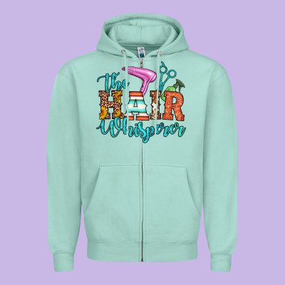 The Hair Whisperer Zipper Hoodie Designed By Artiststas