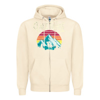 Sandshell Vintage Lake Tahoe Mountains Retro T Zipper Hoodie - longCreatives