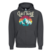 Smoke Vintage Lake Tahoe Mountains Retro T Zipper Hoodie - longCreatives