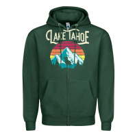 Vintage Lake Tahoe Mountains Retro T Zipper Hoodie | Teevron