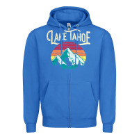 True Royal Vintage Lake Tahoe Mountains Retro T Zipper Hoodie - longCreatives