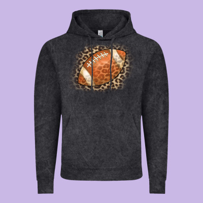 American Football Leopard Vintage Hoodie Designed By Cowcowdesign
