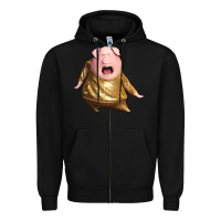 Black Sing Gunter Zipper Hoodie - longCreatives