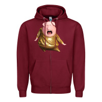 Burgundy Sing Gunter Zipper Hoodie - longCreatives