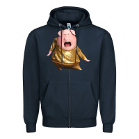 Navy Sing Gunter Zipper Hoodie - longCreatives