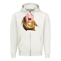 Oatmeal Heather Sing Gunter Zipper Hoodie - longCreatives