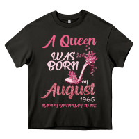 Asphalt A Queen Was Born In August 1965 Happy Birthday To Me 55 Years Old Heavy Core Tee - Bettercallsaul