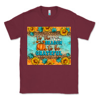 Burgundy Tis' The Season To Be Grateful Classic Tee - Artiststas