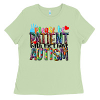 Matcha Please be patient with me i have Autism Ladies Tee - NancyCooperArtShop