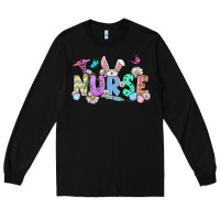 Black Easter Nurse Long Sleeve Tee - OliviaCreatesArt