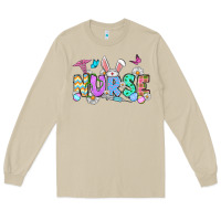 Mushroom Easter Nurse Long Sleeve Tee - OliviaCreatesArt