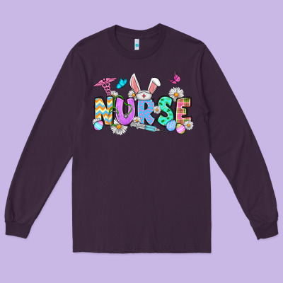 Easter Nurse Long Sleeve Tee Designed By Oliviacreatesart