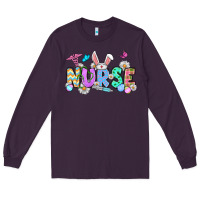 Plum Easter Nurse Long Sleeve Tee - OliviaCreatesArt