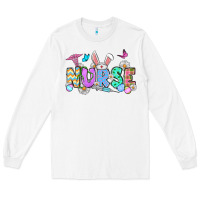 White Easter Nurse Long Sleeve Tee - OliviaCreatesArt