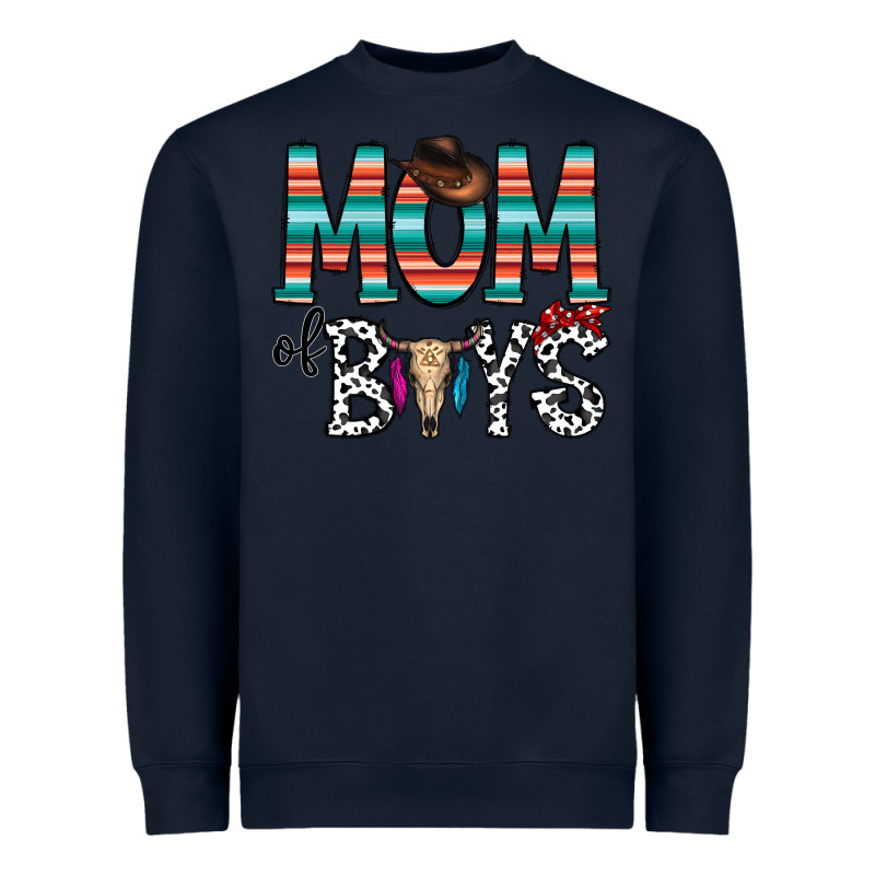 Mom Of Boys Heavyweight Sweatshirt by CowhideDigitalArt | Teevron