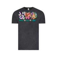 Vintage Black Peace love Easter Day Vintage Tee - HowdyJamesFarm