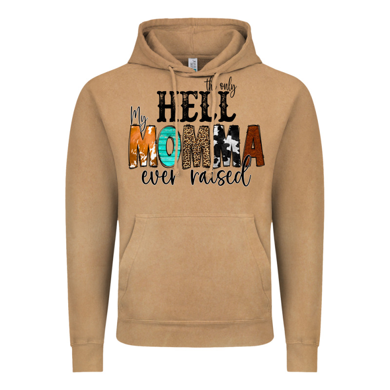 The Only Hell My Momma Ever Raised Vintage Hoodie by CowCowDesign | Teevron