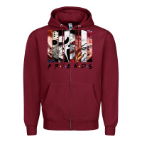 Burgundy funny horror friends scary movies halloween costume sweatshirt Zipper Hoodie - longCreatives