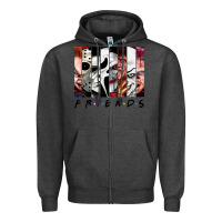 Charcoal Heather funny horror friends scary movies halloween costume sweatshirt Zipper Hoodie - longCreatives