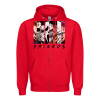 Red funny horror friends scary movies halloween costume sweatshirt Zipper Hoodie - longCreatives