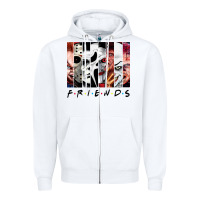 White funny horror friends scary movies halloween costume sweatshirt Zipper Hoodie - longCreatives