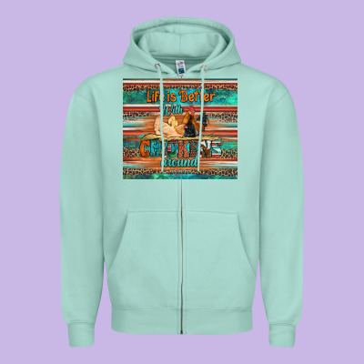 Life Is Better With Chickens Around Chicken Coop Zipper Hoodie Designed By Artiststas