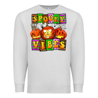 Dove Grey spooky vibes Premium Sweatshirt - AdoDesignShop