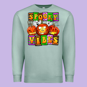 Spooky Vibes Premium Sweatshirt Designed By Adodesignshop