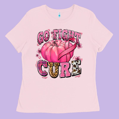 Go Fight Cure Pumpkin Ladies Tee Designed By Texasbilliewilder