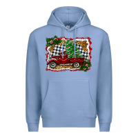 Colony Blue Christmas Truck With Christmas Tree Premium Hoodie - RanaPortraitStore